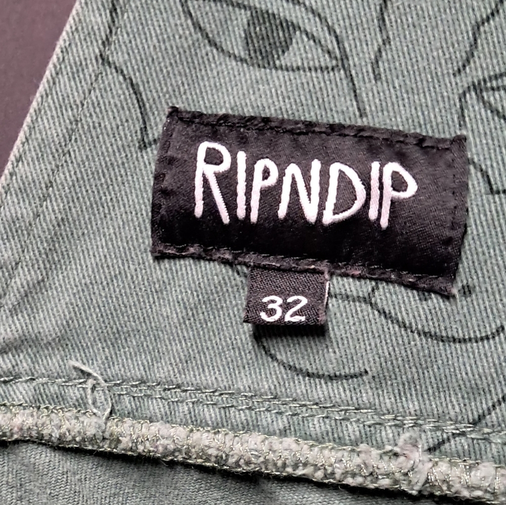 Rip N Dip Scribble Print Overalls Size 32 - Picture 6 of 7